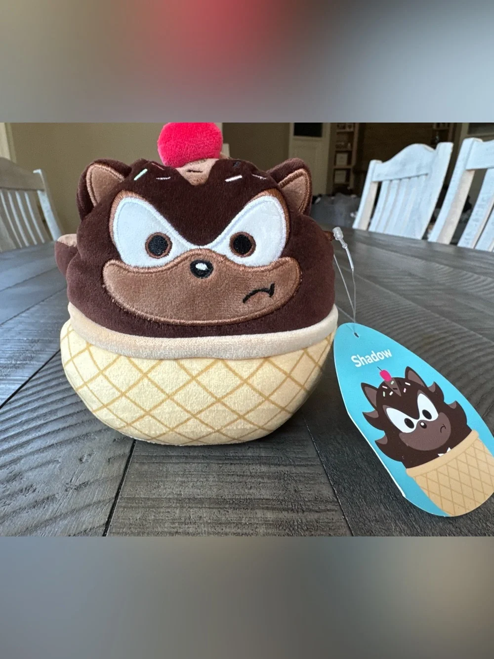 Sonic the Hedgehog Shadow Ice Cream Plush - Squishmallows Toy (NWT)